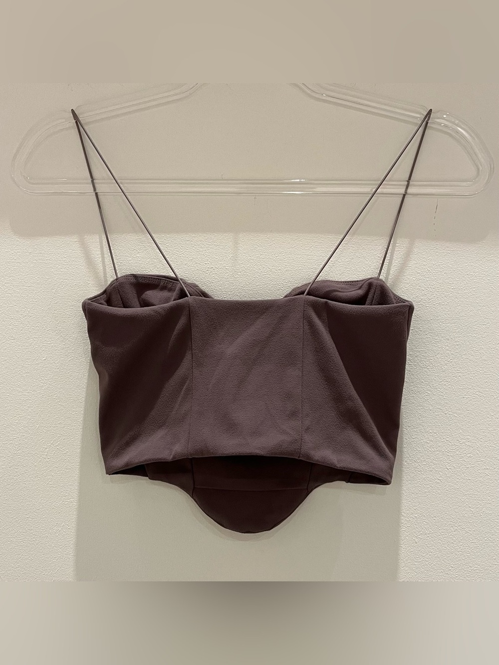 Joah Brown Contour Corset in Suede Mauve Size S/M - Picture 3 of 9